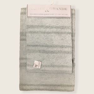 2 PIECE COTTON BATH RUG SET / GRACE & GRANDE